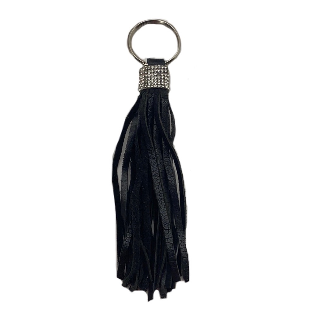 Raviani Leather Fringe Keychain